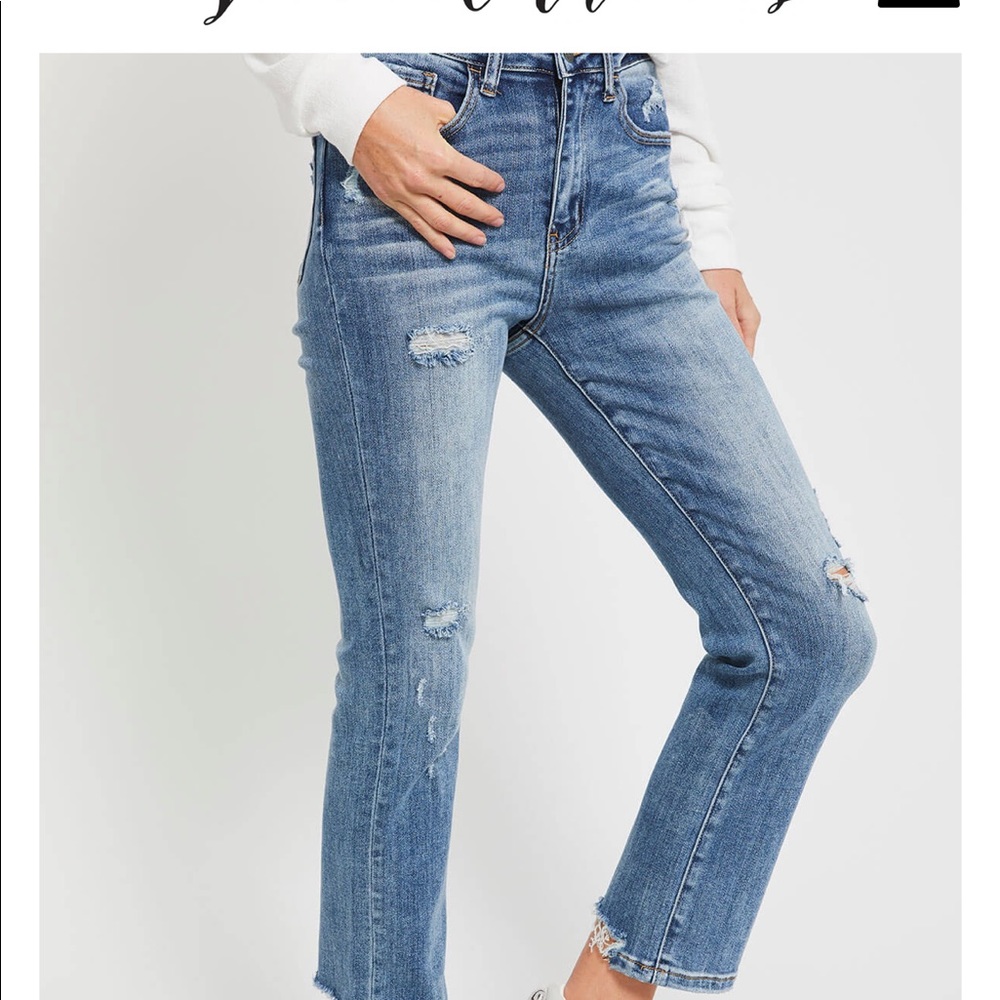Brand new tags removed size 27  social threads destructed jeans